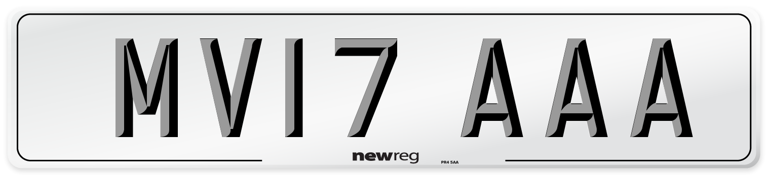 MV17 AAA Number Plate from New Reg